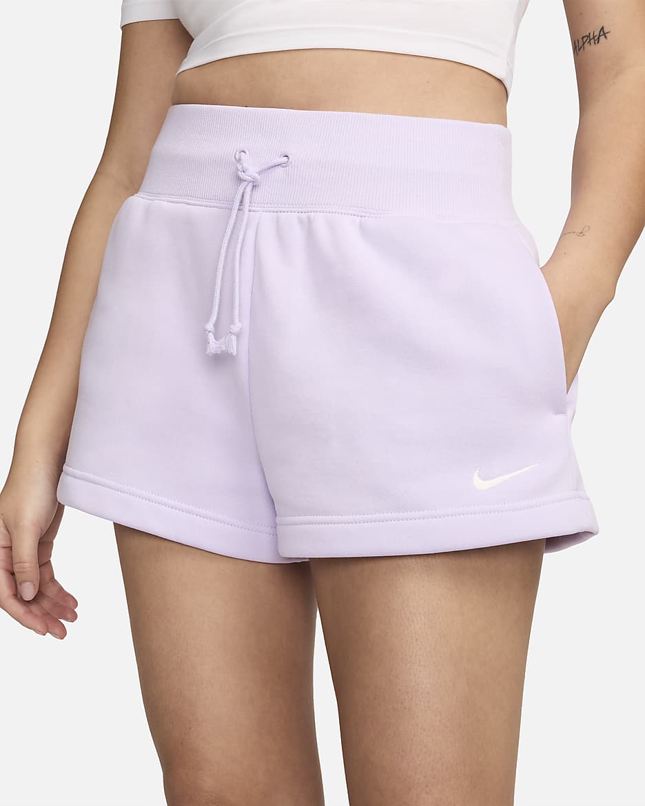 Shorts de ajuste holgado y tiro alto para mujer Nike Sportswear Phoenix Fleece